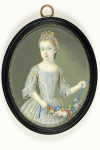 Margaret Cavendish Holles Harley, bagefter hertuginde af Portland (akvarel på elfenben) af Bernard III Lens