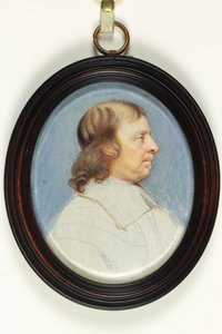 Oliver Cromwell (akvarel på elfenben) af Bernard III Lens
