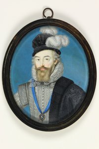 Robert Dudley, Earl Of Leicester (akvarel på vellum)