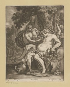 Bacchus omgivet af satyrer af Bernard Lens (II)