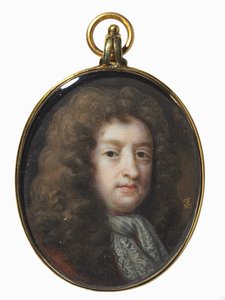 Portræt af Samuel Butler, ca. 1715-20. af Bernard Lens