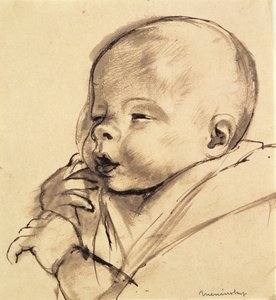 A Baby (pen & blækvask på papir)