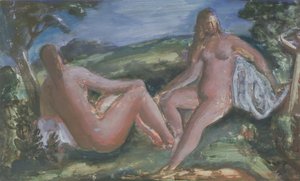 Badende, ca. 1940 (gouache på papir)