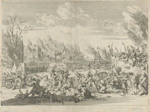 Franske grusomheder i Bodegraven og Zwammerdam, 1672 af Bernard Picart (workshop of)