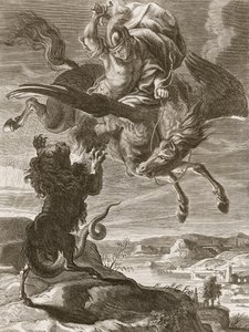 Bellerophon bekæmper kimæren, 1731 af Bernard Picart