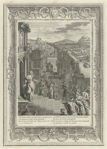 Cassandra forudsiger Trojas undergang, 1731 af Bernard Picart