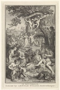Landskab med hyrder og hyrinder Titelside for: F. Greenwood, Poems, 1719 af Bernard Picart