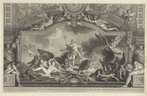 Neptun beroliger bølgerne Quos Ego (titel på objekt) af Bernard Picart