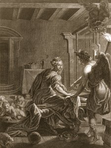 Penelope ved hendes væv, 1731 af Bernard Picart