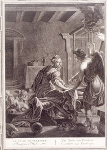Penelope at Her Loom, 1731 af Bernard Picart