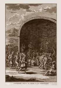 Religiøs ceremoni for indbyggerne på Isle of Hispaniola, c1721. af Bernard Picart