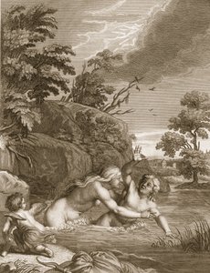 Salmacis og Hemaphroditus forenet i én krop, 1731 af Bernard Picart