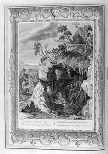 Nymfeekkoet ændrede sig til lyd, 1733 af Bernard Picart