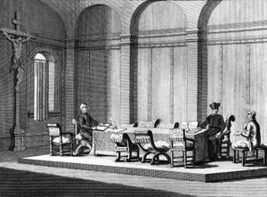 Den romerske inkvisitions rum af Bernard Picart