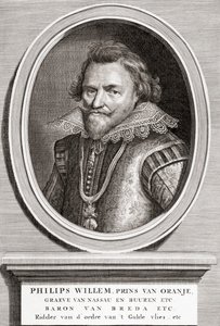 portræt af Philip William, Prince of Orange (1554-1618) af Bernard Picart