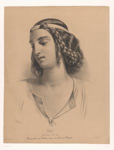 Portræt af skuespillerinden Mademoiselle Rachel (Élisabeth Rachel Félix) Rachel (titel på objekt) Undersøgelse (serietitel på objekt)
