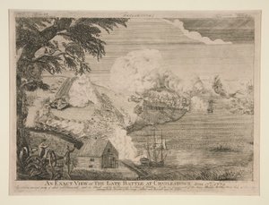 En nøjagtig udsigt over det sene slag ved Charlestown (Bunker Hill) af Bernard Romans