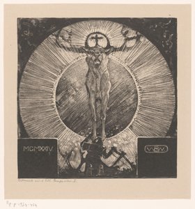 Figur for udseendet af en hjort The Vision of St. Hubertus (Komposition I) (original titel)