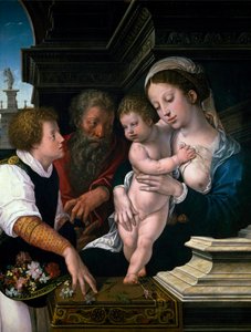 "La Sainte famille" Maleri af Bernard van Orley (Barend, Barent, Bernaert fra Bruxelles)