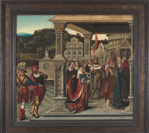 Sankt Helena før paven i Rom, ca 1510-1520. af Bernard van Orley