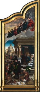 Den sidste dom og de syv barmhjertighedsgerninger (olie på panel) af Bernard van Orley