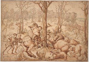 Vildsvinejagten af Bernard van Orley