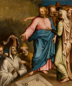 Kapel af SS sakramentet, første spænd sydsiden, Bernardino Campi, lavendel af foden 1569