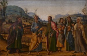 Fransk: Saint Clément genforenet med sin familie af Bernardino Fungai