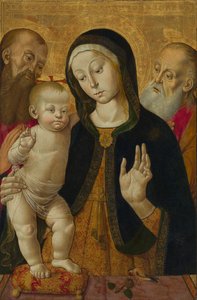 Madonna og barn med to eremit-helgener, begyndelsen af 1480