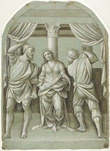 Den hellige Katarinas flagellation af Bernardino Lanino