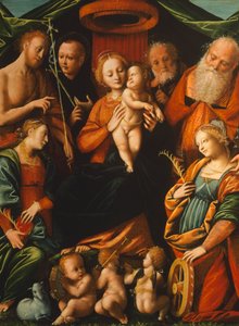 Madonna med barn og hellige, af Bernardino Lanino (1511-1582)