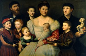 Portræt af Arrigo Licinio og hans familie