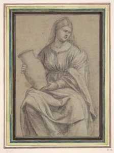 Kvinde med en vase af Bernardino Licinio