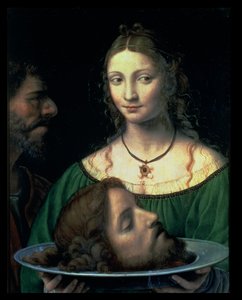 Salome med Johannes Døberens hoved, ca. 1525-30 (panel) af Bernardino Luini