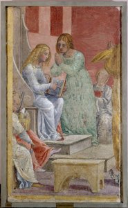 Jomfru Marias barndom ved templet af Bernardino Luini