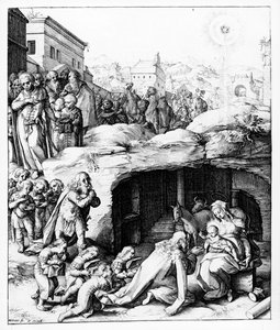 Magiernes tilbedelse, indgraveret af Hendrik Goltzius, c.1585 af Bernardino Passeri