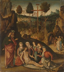 Kristi klagesang af Bernardino Zaganelli di Bosio (attributed to)