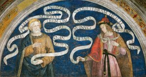 Apostlen Peter og profeten Jeremias - Apostlen Peter og profeten Jeremias, af Pinturicchio, Bernardino, Workshop fra (1454-1513). Frisk