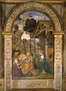 Tilbedelse af barnet af Bernardino di Betto Pinturicchio