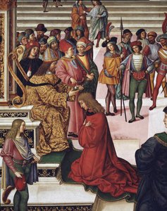 Enea Silvio Piccolomini (Pius II) blev kronet som kort digter af kejser Frederik III. Detalje - Frisk