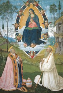 Madonna med Gregory Great og Saint Benedict
