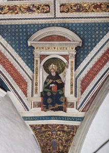 St. Augustin af Hippo, detalje af Doctors of Church (fresco af Bernardino di Betto Pinturicchio