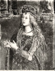 St. Catherine, muligvis et portræt af Lucrezia Borgia (1480-1519) fra de helliges liv, Sala dei Santi, 1492-94