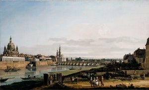 Dresden fra Elbens højre bred, over Augustusbroen af Bernardo Bellotto