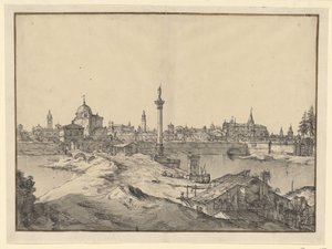 Fantasiudsigt over Padova af Bernardo Bellotto
