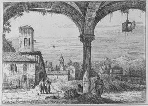 Landskab - Udsigt over Padova fra befæstningen af Bernardo Bellotto