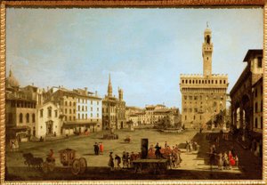 Piazza della Signoria af Bernardo Bellotto
