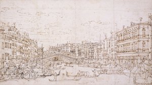 Canal Grande, Venedig, med Rialtobroen fra syd, af Bernardo Bellotto