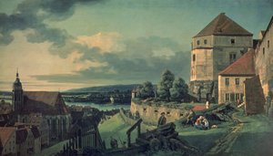 Udsigt fra slottet (Udsigt over Pirna) af Bernardo Bellotto