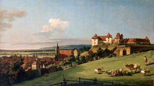 Udsigt over Pirna fra Sonnenstein Castle